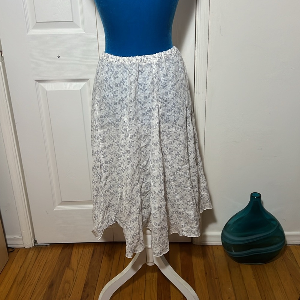CP SHADES Floral Linen Skirt Small - Picture 5 of 9
